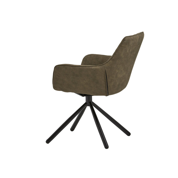 Eetkamerstoel Rebel Spider | Draaibaar 180° | Cowboy Olive 411