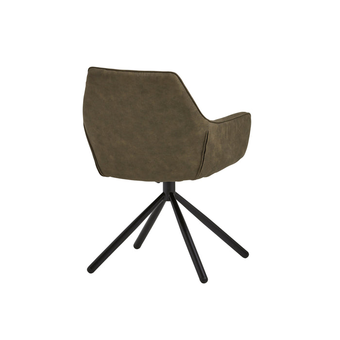 Eetkamerstoel Rebel Spider | Draaibaar 180° | Cowboy Olive 411