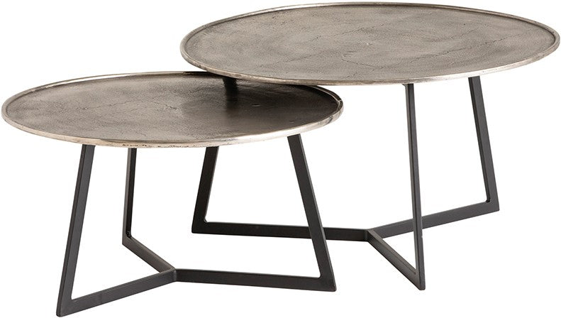 Salontafel Interlagos | Set van 2 | Raw nickel black patina