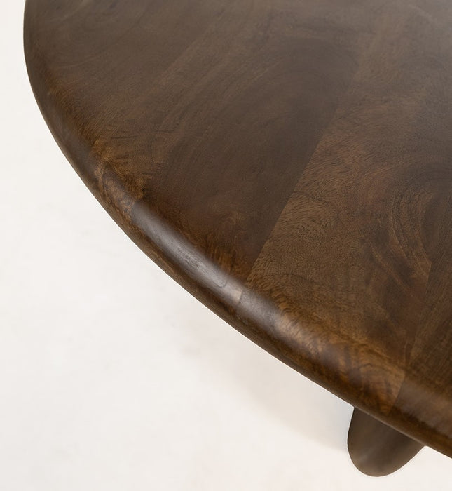 Eettafel Belly Ø130 | Mangohout Walnoot
