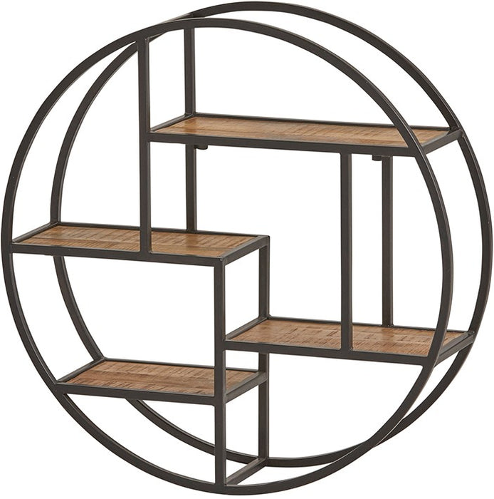 Wandrek Castro Ø75cm | Metaal Mangohout