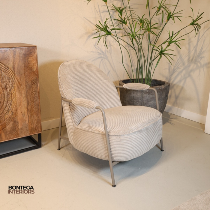Fauteuil Elton | Rib- Stof Sand