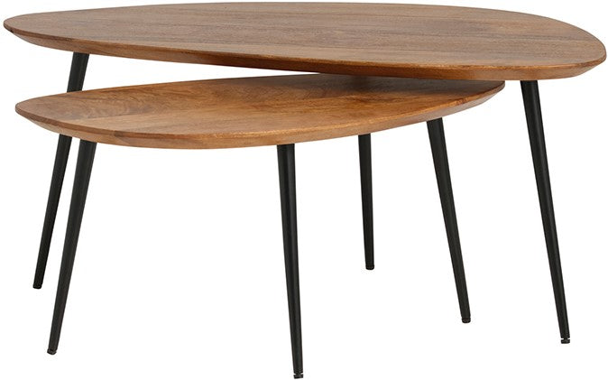 Salontafel Flare | Set van 2 | Mangohout Naturel