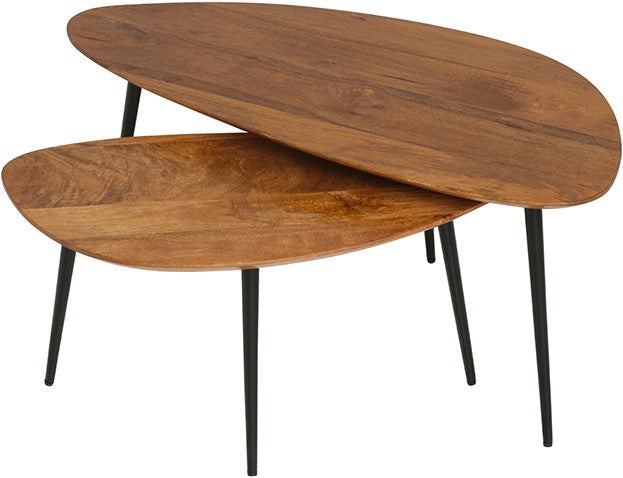 Salontafel Flare | Set van 2 | Mangohout Naturel