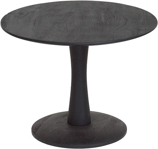 Bijzettafel Ø60cm laag | Zwart Mangohout