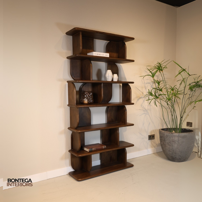 Oregano boekenkast Mangohout Walnoot Bruin | Oregano Collectie