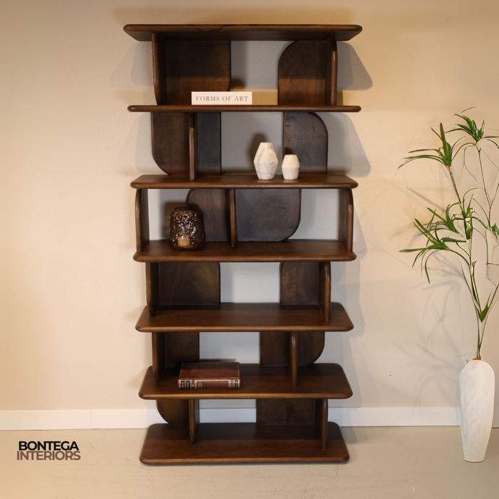 Oregano boekenkast Mangohout Walnoot Bruin | Oregano Collectie