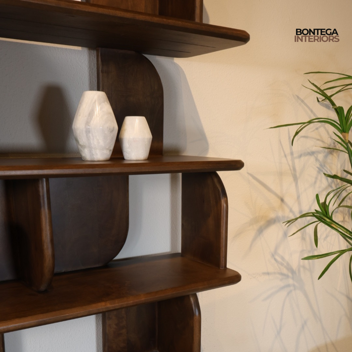Oregano boekenkast Mangohout Walnoot Bruin | Oregano Collectie