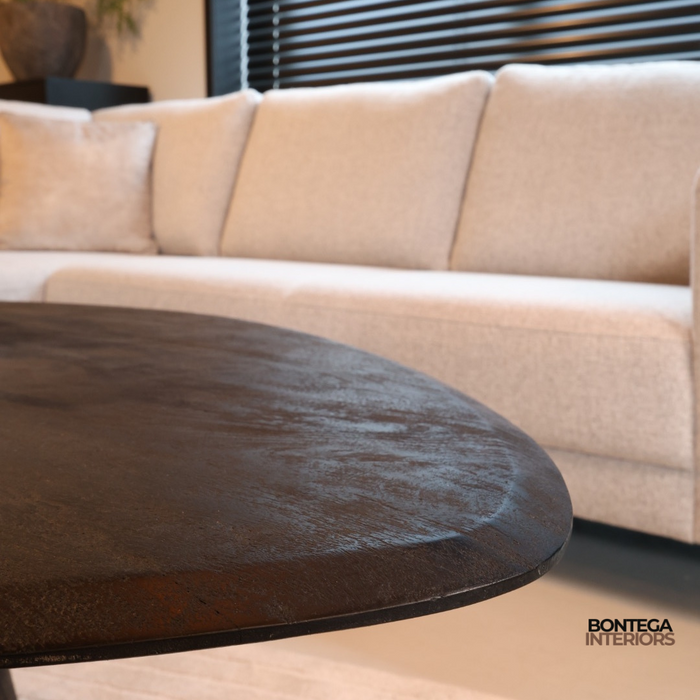 Salontafel Flare | Geometrisch | Zwart Mangohout