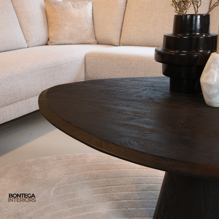 Salontafel Flare | Geometrisch | Zwart Mangohout