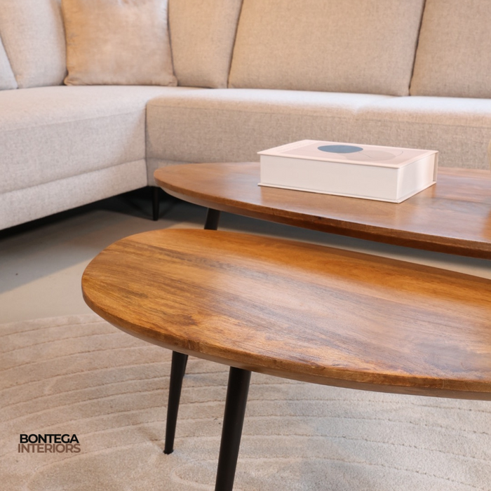 Salontafel Flare | Set van 2 | Mangohout Naturel