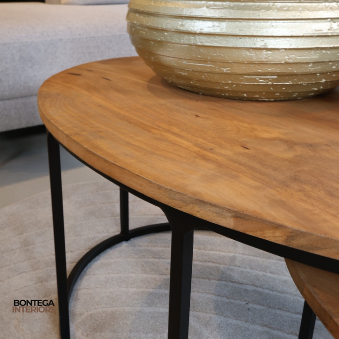 Salontafel Leipzig Ovaal | Set van 2 | Massief Mangohout