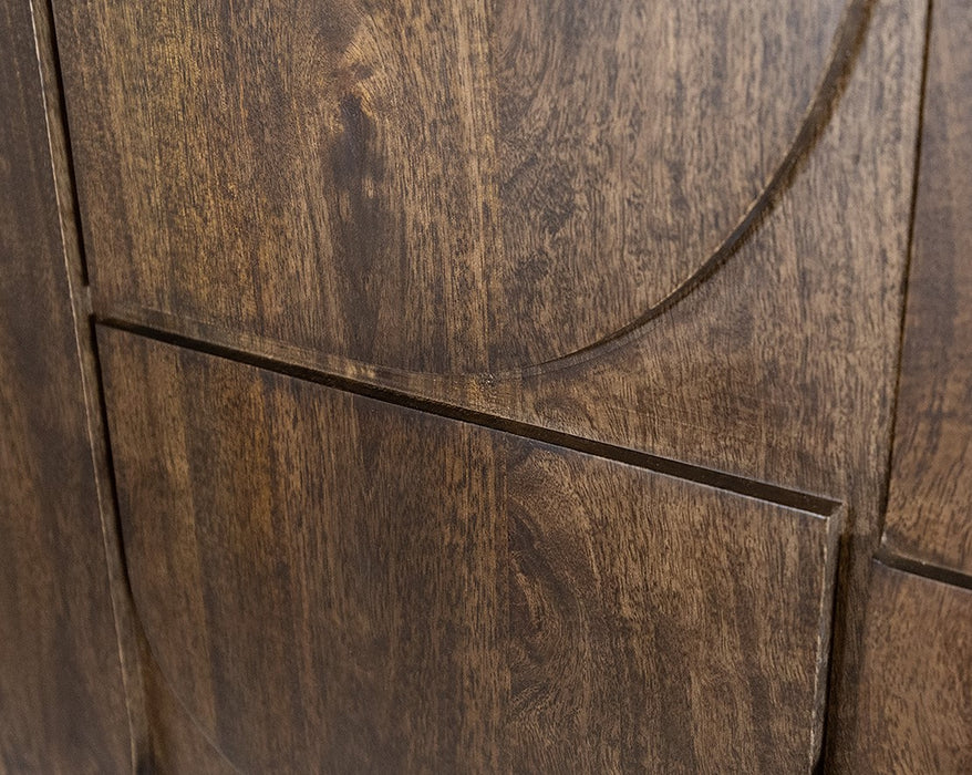TV dressoir 190 met 3 deuren, 1 lade en 1 open vak, Dark Walnut