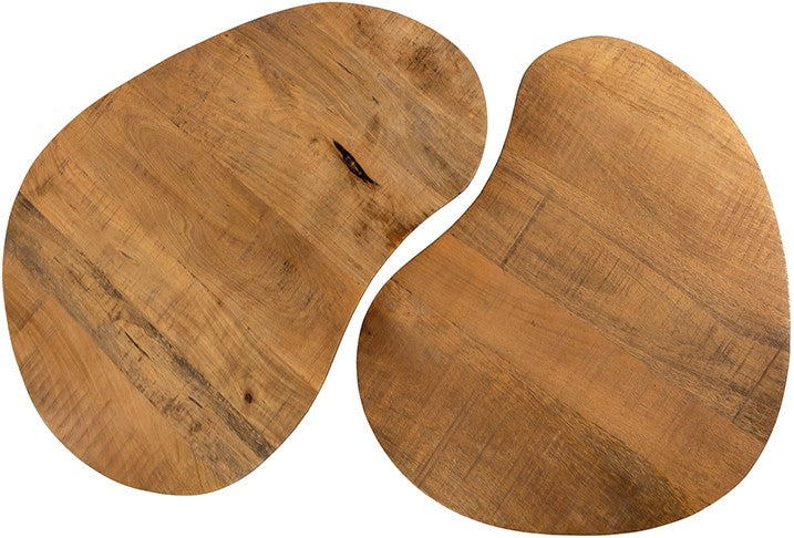 Salontafel Erfurt | Organisch Set van 2 | Mangohout Naturel