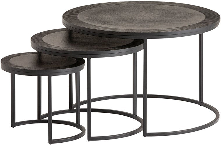 Salontafel Siena | set van 3 | Zwart Metaal