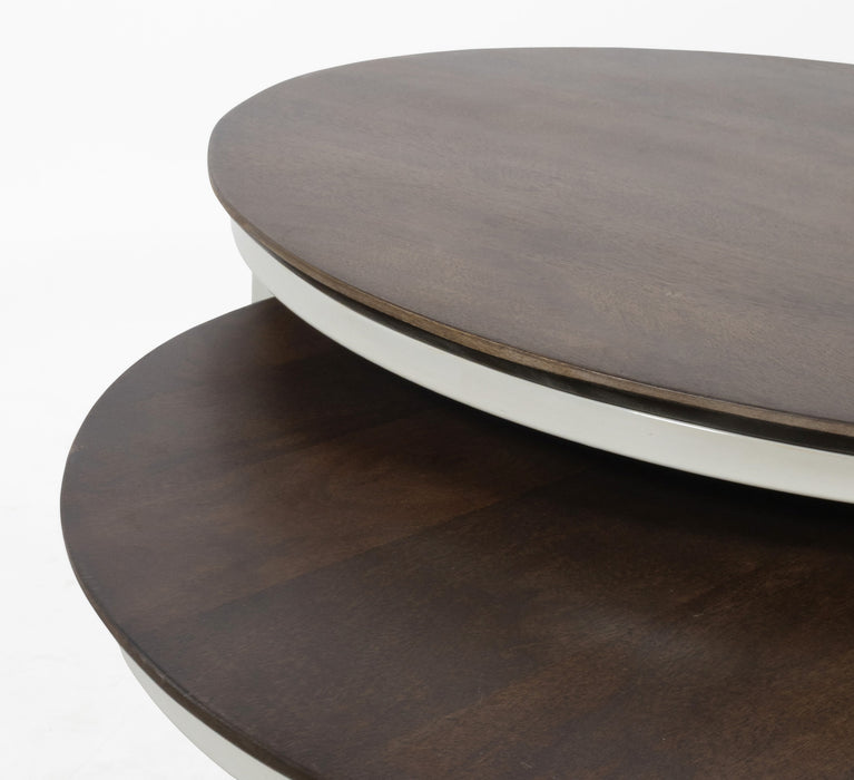 Barbados salontafel, rond, set van 2