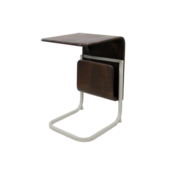 Belize laptoptafel met houten tijdschriftenhouder