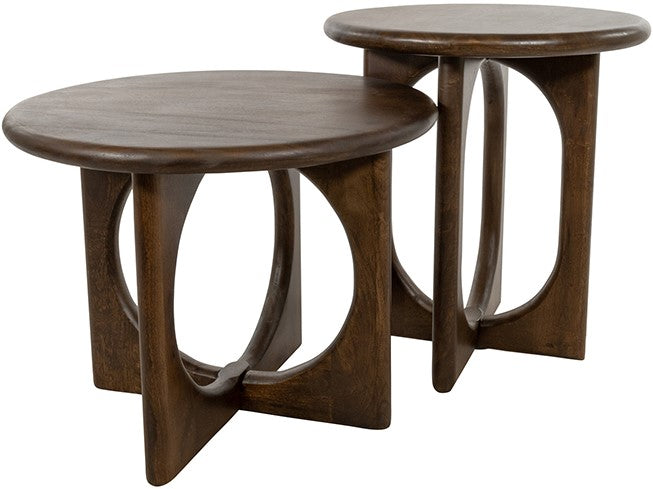 Bijzettafel Ø50cm | Mangohout Walnoot