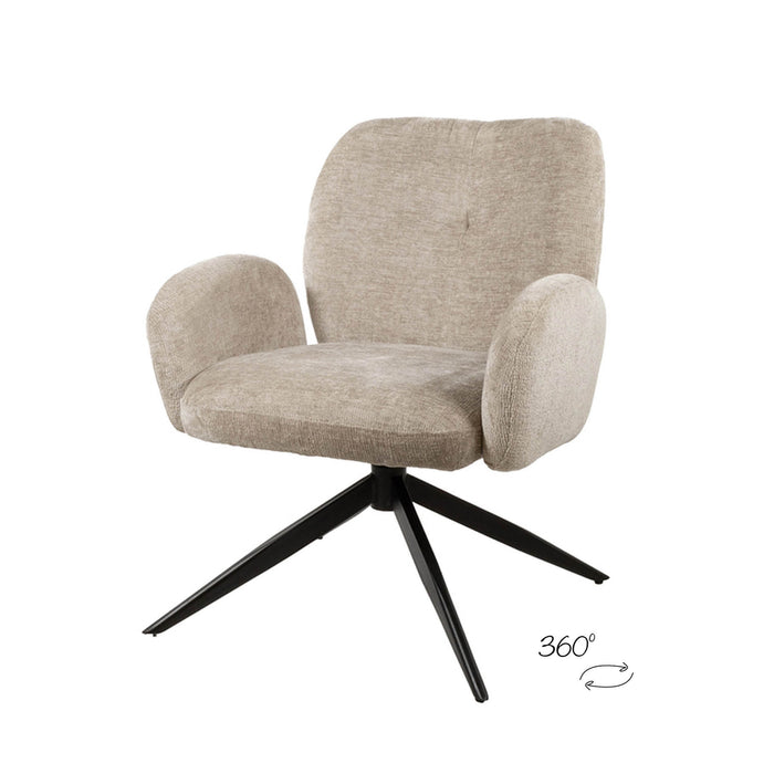 Draaifauteuil Bobby | Stof Perfect Harmony | Light grey 85