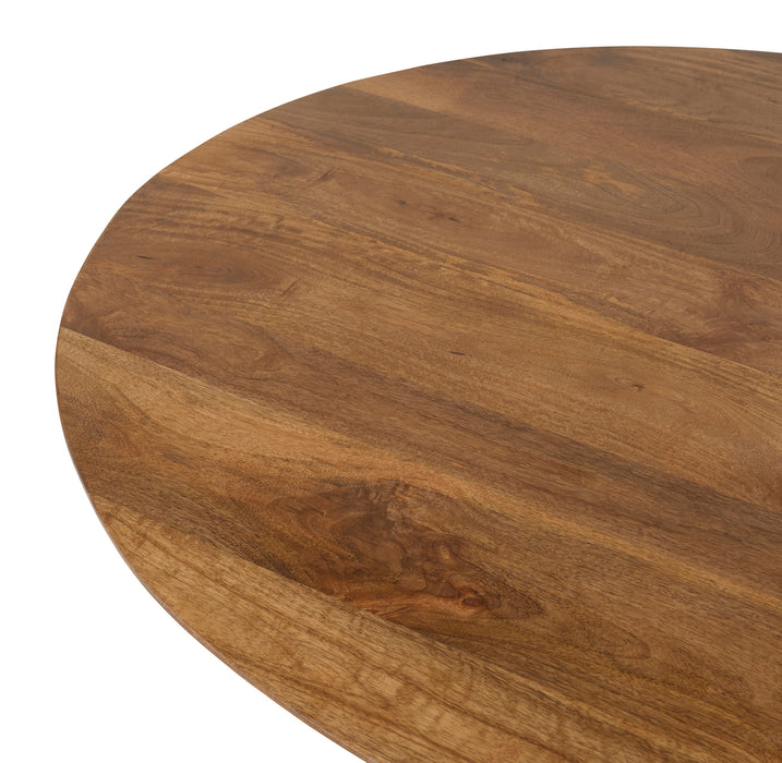 Eettafel Flare Ø120 | Mangohout Zwart en Naturel