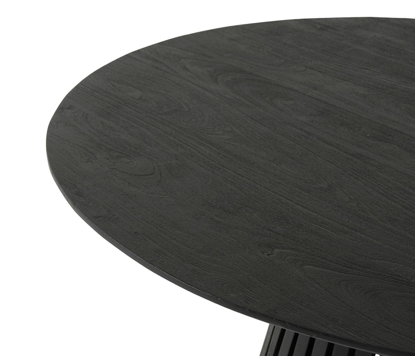 Eettafel Burundi Rond | Zwart Acaciahout