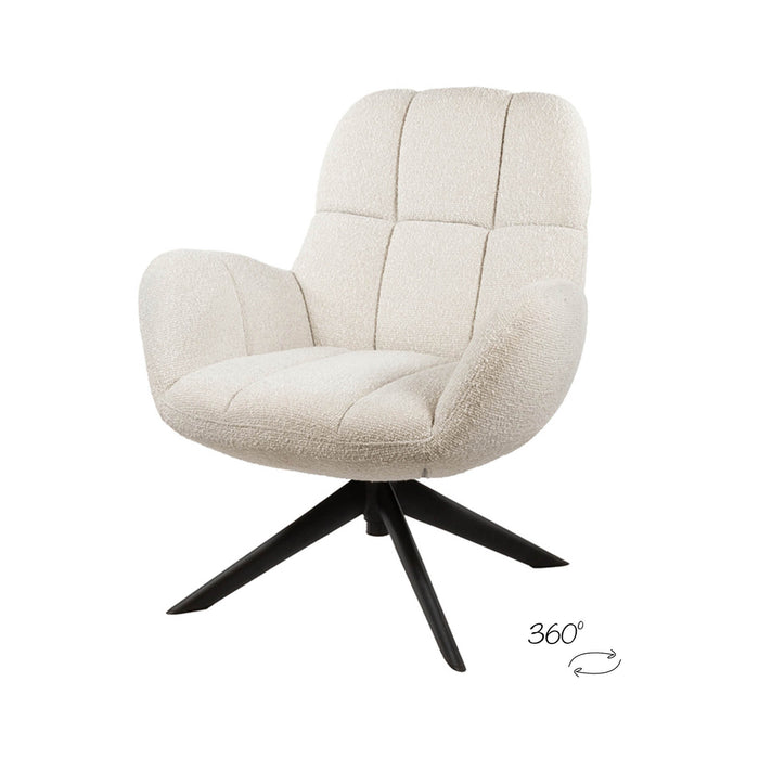 Draaifauteuil Elvis | Stof Monet Antracite 0252