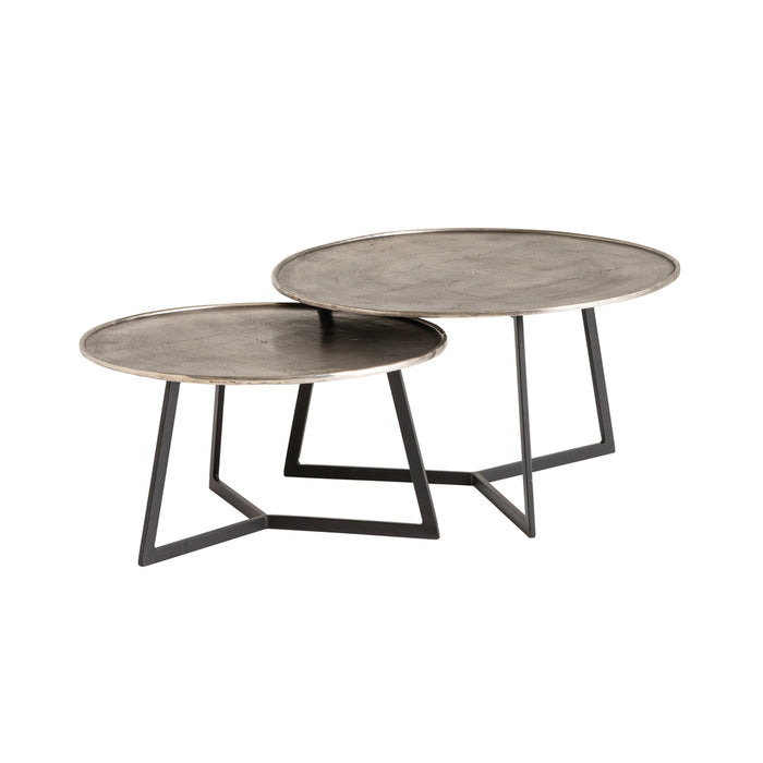 Salontafel Interlagos | Set van 2 | Raw nickel black patina